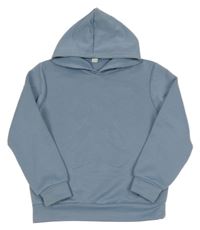 Svetlomodrá mikina s medvedíkom a nápisom a kapucňou Shein