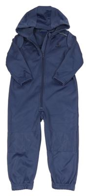 Tmavomodrá softshellová kombinéza s kotvou a kapucí Lupilu