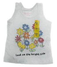 Nové - Bílý top s květy Primark