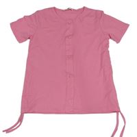 Růžové žebrované tričko 