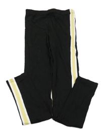 Čierno-bielo-žlté legíny s pruhmi H&M