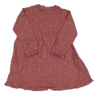 Růžovofialové bodkovaná é svetrové šaty Primark