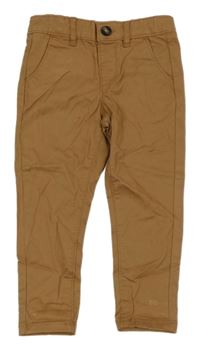 Hnedé plátenné skinny chino nohavice Dunnes