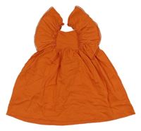 Oranžové šaty s volánikmi H&M