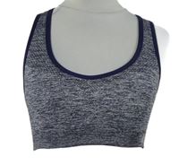 Dámsky tmavomodrý melírovaný sprotovní crop top New Balance
