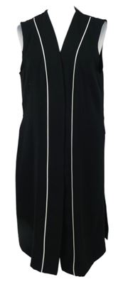 Dámský černý cardigán bez rukávů s proužky M&S