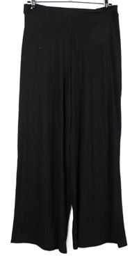 Dámské černé žebrované palazzo kalhoty George 