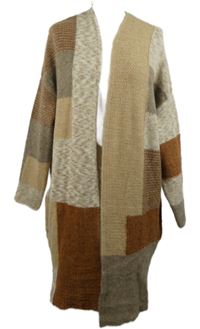 Dámský béžovo-cíhlový vzorovaný svetrový cardigán George 