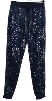 Dámské tmavomodré sametové pyžamové kalhoty s hvězdičkami George 