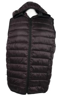 Dámska vínová šušťáková zateplená vesta s kapucňou Workout