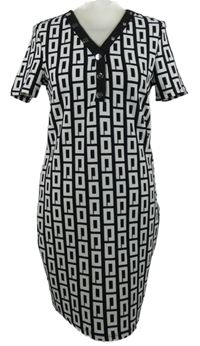 Dámské černo-bílé vzorované šaty Emery Rose 