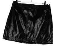 Nové - Dámská černá latexová sukně New Look 