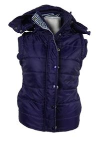 Dámská fialová šusťáková zateplená vesta s kapucí Urban Diva 