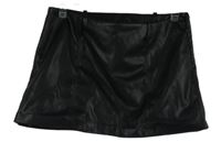 Dámska čierna koženková minisukňa H&M