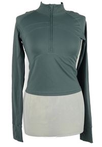 Dámská khaki sportovní crop mikina 