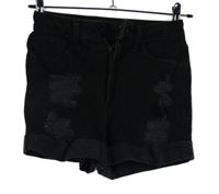 Dámské černé riflové kraťasy s prošoupáním Hollister 