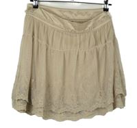 Dámska béžová sieťovaná sukňa s výšivkou Pimkie