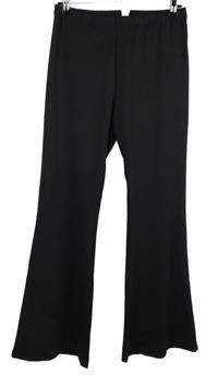 Dámske čierne športové zvonové nohavice