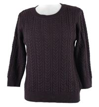 Dámsky vínový vzorovaný sveter H&M