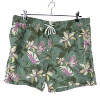 Pánksé khaki květovnaé plážové kraťasy Jack&Jones 