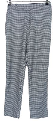 Dámske čierno-biele vzorované nohavice F&F