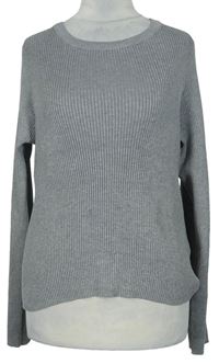 Dámsky sivý rebrovaný sveter Primark