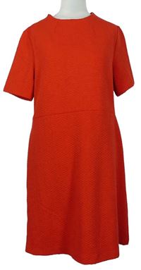 Dámske červené vzorované šaty M&S