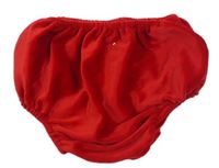 Červené sametové kalhotky na plenky pod šatičky George