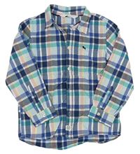 Farebná kockovaná košeľa s výšivkou zn. H&M