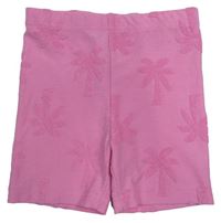 Ružové elastické kraťasy s palmami Primark