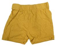Horčicové bavlnené kraťasy Primark
