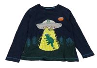 Tmavomodré triko s obrázkem s flitry M&S