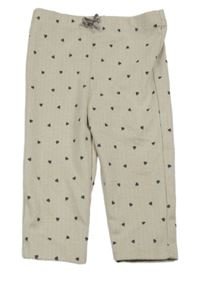 Béžovo-bílé vzorované tregíny se srdíčky Tu