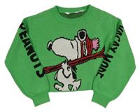 Zelený crop svetr se Snoopym H&M
