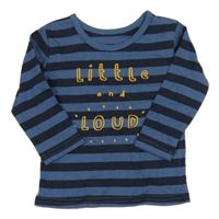 Modré pruhované triko s nápisem George