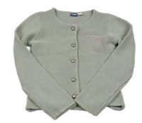 Svetlosivý prepínaci sveter so srdiečkom Lupilu