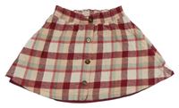 Červeno-ružovo-modrá kockovaná sukňa Nutmeg