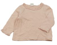 Svetloružové tričko s volánom H&M