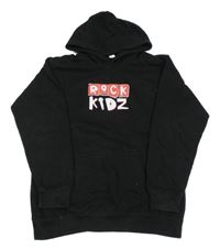 Čierna mikina s nápisom a kapucňou AWDis