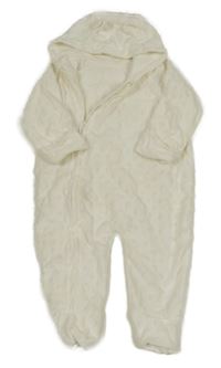 Biela minky podšitá kombinéza s kapucňou George