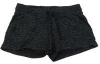 Černé melírované bavlněné kraťasy H&M