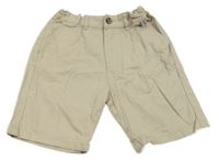 Béžové plátěné chino kraťasy River Island