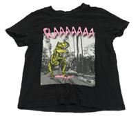 Černé tričko s dinem Primark