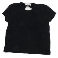 Čierne crop rebrované tričko C&A