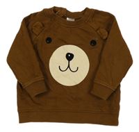 Hnedá mikina s medvěďom H&M