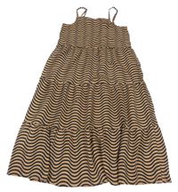 Hnedo-čierne vzorované šaty H&M