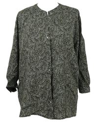 Dámska kaki-biela vzorovaná blúzka Tom Tailor