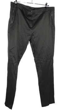 Dámske sivé spoločenské nohavice so zipy Dorothy Perkins