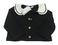 Černá propínací mikina s límečkem H&M