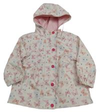 Bílá nepromokavá parka s kapucí Topolino